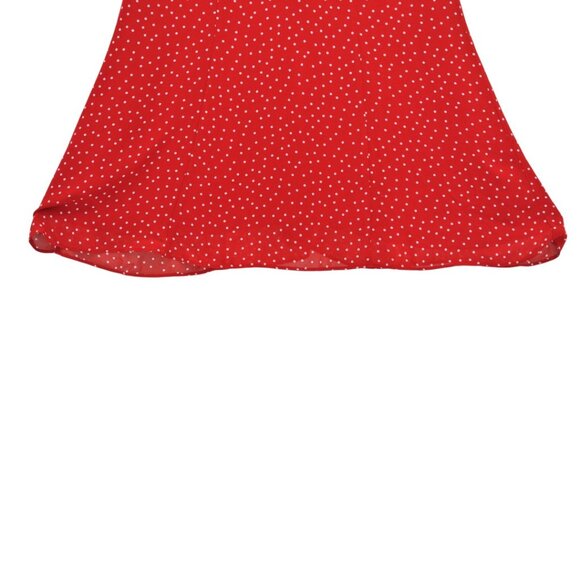 Reformation Red Dot Midi Dress w/ Sheer Sleeves (Size 6) - Picture 4 of 9